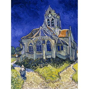 Obraz - reprodukce 30x40 cm The Church at Auvers, Vincent van Gogh – Fedkolor