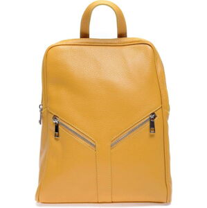 Žlutý kožený batoh Roberta M Linda