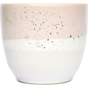 Růžovo-bílý kameninový hrnek ÅOOMI Dust, 200 ml