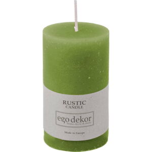 Zelená svíčka Rustic candles by Ego dekor Rust, doba hoření 38 h