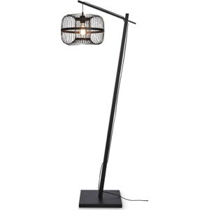 Černá stojací lampa s kovovým stínidlem (výška 150 cm) Hokkaido – Good&Mojo