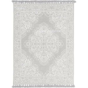 Šedý ručně tkaný bavlněný koberec Westwing Collection Salima, 160 x 230 cm
