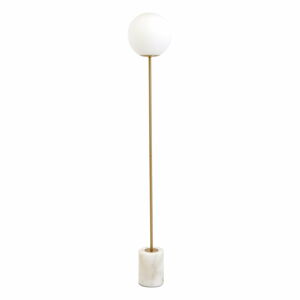 Stojací lampa v bílo-zlaté barvě (výška 156 cm) Medina – Light & Living