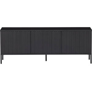 Černý TV stolek z borovicového dřeva 150x56 cm Gravure – WOOOD