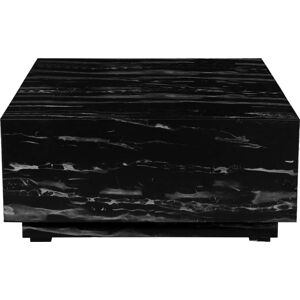 Černý konferenční stolek v dekoru mramoru 100x100 cm Vito - Støraa