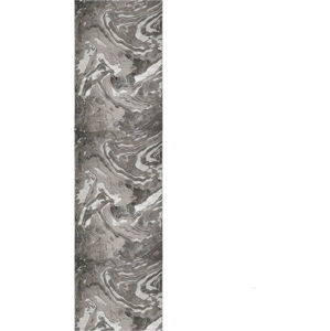 Šedý běhoun Flair Rugs Marbled, 60 x 230 cm