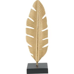 Dekorativní svícen ve zlaté barvě Mauro Ferretti Feather, výška 34 cm