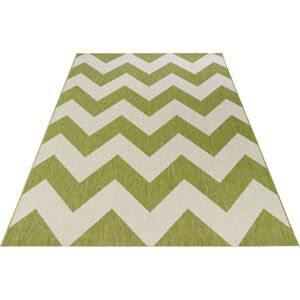 Zelenobílý venkovní koberec Bougari Unique, 160 x 230 cm