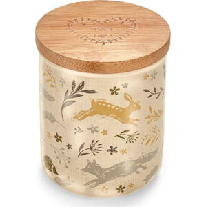 Keramická dóza na čaj s bambusovým víkem Cooksmart ® Woodland, 500 ml