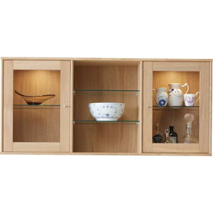 Závěsná vitrína s osvětlením v dekoru dubu 133x61 cm Mistral - Hammel Furniture