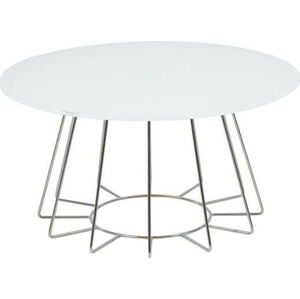 Bílý konferenční stolek Actona Casia, ⌀ 80 cm