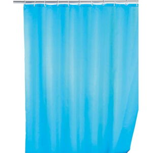 Světle modrý sprchový závěs s protiplísňovou povrchovou úpravou Wenko, 180 x 200 cm