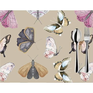 Sada 2 béžových prostírání Mike & Co. NEW YORK Butterflies, 33 x 45 cm