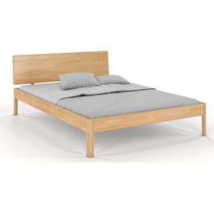Dvoulůžková postel z bukového dřeva 140x200 cm v přírodní barvě Ammer – Skandica