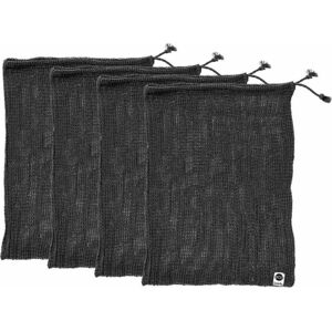 Sada 4 černých svačinových sáčků z recyklované bavlny Ladelle Eco, 30 x 40 cm