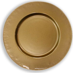 Skleněný talíř ve zlaté barvě Brandani Sottopiatto, ⌀ 32 cm