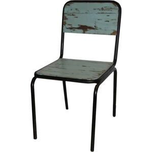 Modrá jídelní židle z jedlového dřeva Industrial – Antic Line