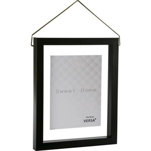 Černý závěsný fotorám VERSA, na fotografii 13 x 18 cm