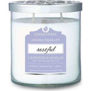 Vonná svíčka ve skleněné dóze Goose Creek Lavender & Vanilla, 60 hodin hoření