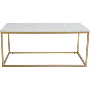 Konferenční stolek s bílou mramorovou deskou a podnožím ve zlaté barvě RGE Accent
