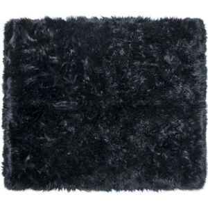 Černý koberec z ovčí kožešiny Royal Dream Zealand Sheep, 130 x 150 cm