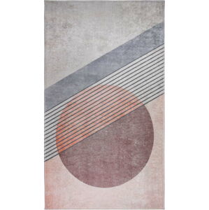 Pratelný koberec ve světle růžovo-šedé barvě 80x150 cm – Vitaus