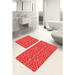 Červené textilní koupelnové předložky v sadě 2 ks 60x100 cm – Mila Home