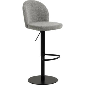 Černo-šedá barová židle s nastavitelnou výškou (výška sedáku 55 cm) Patricia – Actona