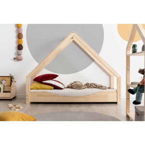 Domečková dětská postel z borovicového dřeva Adeko Loca Elin, 80 x 180 cm
