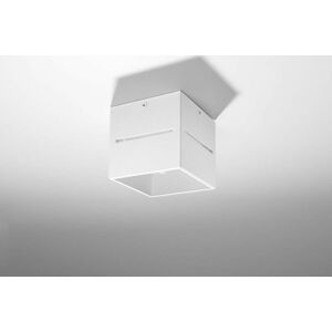 Bílé stropní svítidlo s kovovým stínidlem 10x10 cm Lorum – Nice Lamps