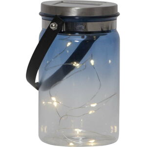 Venkovní solární lucerna Star Trading Tint Lantern Blue, výška 15 cm