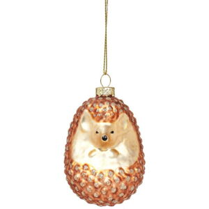 Skleněná ručně vyrobená vánoční ozdoba 8 cm Hedgehog – Sass & Belle