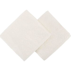 Sada 2 bílých ručníků z čisté bavlny Mariana, 50 x 90 cm