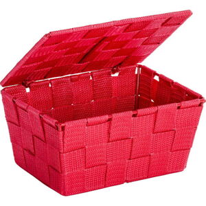 Červený košík s víkem Wenko Adria
