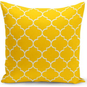 Žlutý dekorativní polštář Kate Louise Jane, 43 x 43 cm