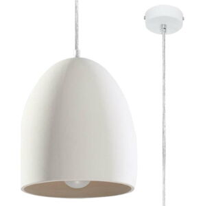 Bílé závěsné svítidlo s keramickým stínidlem ø 30 cm Fonsie – Nice Lamps