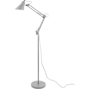 Šedá železná stojací lampa Leitmotiv Fit