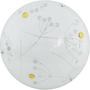 Bílé LED stropní svítidlo se skleněným stínidlem ø 30 cm Floral – Candellux Lighting