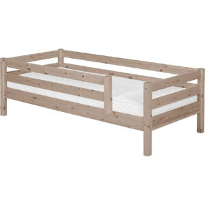 Hnědá dětská postel z borovicového dřeva s 3/4 lištami Flexa Classic, 90 x 200 cm