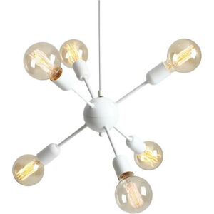 Bílé závěsné světlo pro 6 žárovek Custom Form Vanwerk Ball