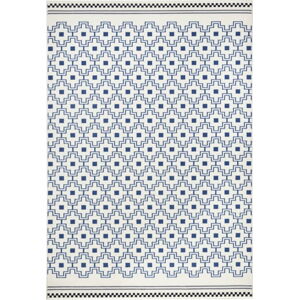 Modrobílý koberec Zala Living Cubic, 160 x 230 cm
