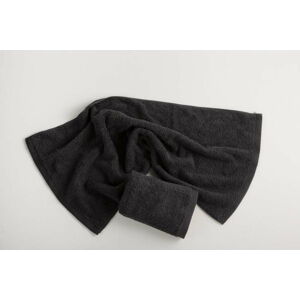 Tmavě šedý bavlněný ručník El Delfin Lisa Coral, 30 x 50 cm