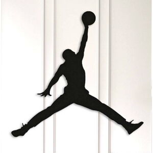 Černá kovová nástěnná dekorace Basketball