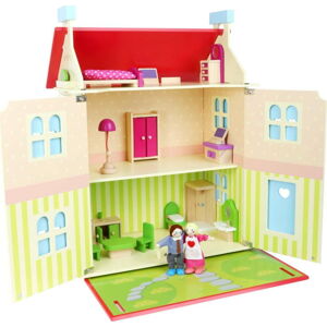 Dřevěný domeček s odnímatelnou střechou pro panenky Legler Doll