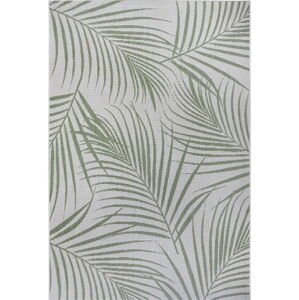 Zeleno-šedý venkovní koberec Ragami Flora, 120 x 170 cm