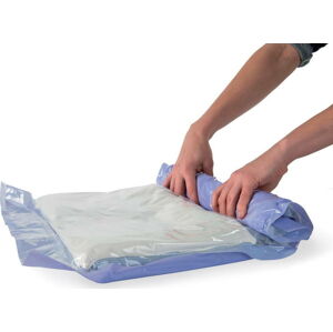 Sada 6 srolovatelných vakuových úložných obalů na oblečení Compactor Roll Up Vacuum Bags, 65 x 45 cm