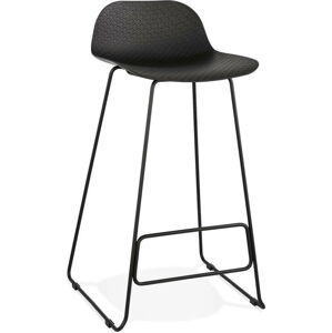 Černá barová židle s černými nohami Kokoon Slade, výška sedu 76 cm