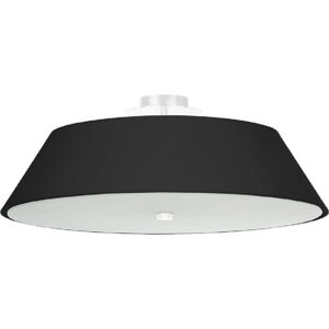Černé stropní svítidlo se skleněným stínidlem ø 60 cm Hektor – Nice Lamps