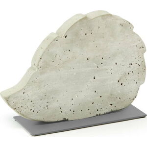 Bílá cementová dekorace La Forma Sens Hedgehog, 30 x 20 cm