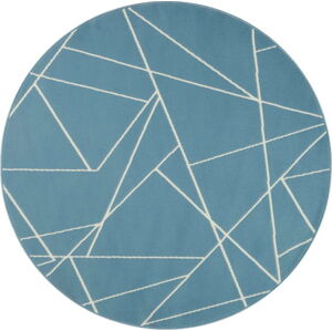 Modrý koberec Ragami Velvet, ø 140 cm